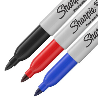 Sharpie 锐意 马克笔 (3支装、黑蓝)