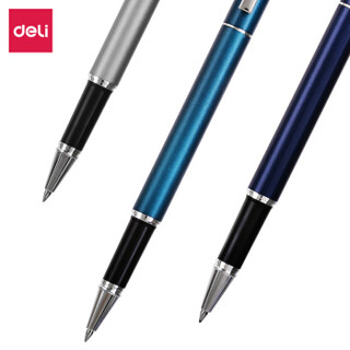 deli 得力 S81 金属中性签字笔 (笔墨颜色：黑色、0.5mm、12支/盒)