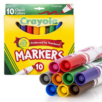 PLUS会员：Crayola 绘儿乐 58-7722 粗头水彩笔 10色