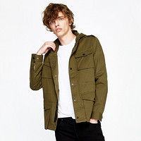 URBAN REVIVO ML04S1LN2000 男士口袋连帽夹克
