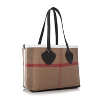 BURBERRY 博柏利 Canvas Check 女士双面手提包