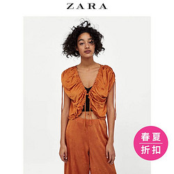 ZARA 女装 皱痕效果上衣 04770008642