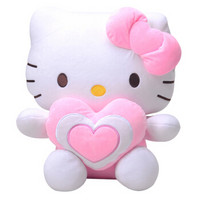 Hello Kitty 凯蒂猫 KT1343 心心相印玩偶 15寸（粉色）