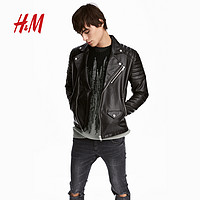 H&M HM0411874 男士皮衣 (黑色、L)