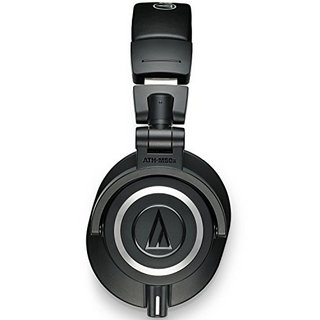 audio-technica 铁三角 ATH-M50X 耳罩式头戴式动圈有线耳机 黑色