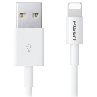 PISEN 品胜 标准版 Lightning 2.4A 数据线 PVC 1m 白色