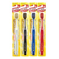 EBISU 惠百施 B-196 48孔舒适特护宽头牙刷 中毛 4支装（颜色随机）