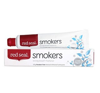 red seal 红印 烟民牙膏 双重薄荷牙膏 无氟去减少牙渍牙垢黄牙烟渍烟民牙膏双重薄荷味 100g