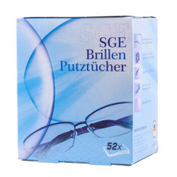 可茵慈SGE 德国进口一次性眼镜清洁纸 镜头布屏幕湿巾速干50片装 *3件