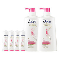 Dove 多芬 日常滋养洗护装洗发乳700g×2+护发素400g 滋润修护干枯受损发质