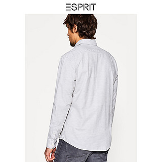  ESPRIT 018EE2F008 男士休闲纯棉长袖衬衫  (煤黑色、170/88A)