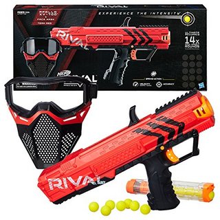 Hasbro 孩之宝 NERF 热火 RIVAL 竞争者系列 B9779 门徒发射器（红色）子弹6枚