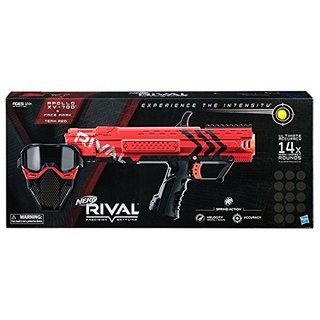 Hasbro 孩之宝 NERF 热火 RIVAL 竞争者系列 B9779 门徒发射器（红色）子弹6枚