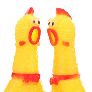 好友宠友 怪叫鸡 惨叫鸡 宠物减压发声玩具 绝望的战斗鸡 小号两只装 黄色