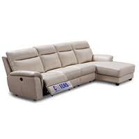 CHEERS 芝华仕 5103 头等舱真皮沙发 四人右脚位 象牙白