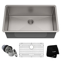 美国（KRAUS）克劳思厨房手工水槽 304不锈钢  KHU100-30 裸槽 +凑单品