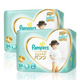 Pampers 帮宝适 一级帮系列 拉拉裤 L34片*2包 日版