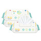 日康（rikang)婴儿手口柔湿巾 新生儿宝宝加盖卫生纸巾湿巾80片*3包 *11件