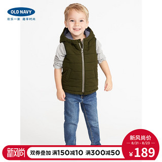 OLD NAVY 856705 男幼童绗缝连帽棉背心 (黑色)