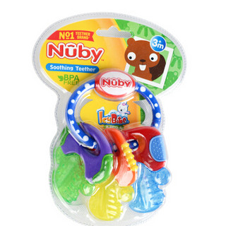 Nuby 努比 安抚牙胶 锁匙冰胶固齿器