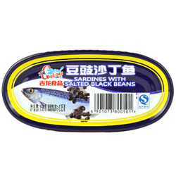 古龙食品 鱼罐头 下饭菜 豆豉沙丁鱼156g *3件