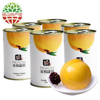水果四记 [砀山馆]黄桃罐头整箱对开黄桃水果罐头 家庭实惠装425g*6罐装