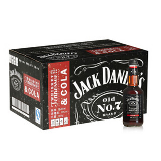 杰克丹尼 Jack Daniel`s）洋酒 威士忌 可乐味 预调酒鸡尾酒 330ml*24瓶 整箱装