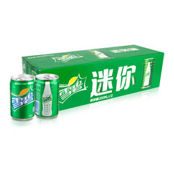 雪碧 Sprite 柠檬味 汽水 碳酸饮料 200ml*12罐 整箱装 迷你摩登罐 可口可乐公司出品 *2件