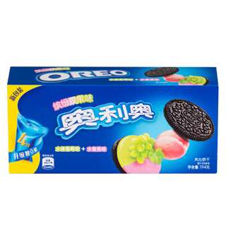 OREO 奥利奥 缤纷双果味夹心饼干 水晶葡萄味+水蜜桃味 194g