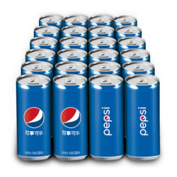 百事可乐 Pepsi 细长罐 汽水碳酸饮料 330ml*24罐 整箱装 新老包装随机发货 *2件+凑单品