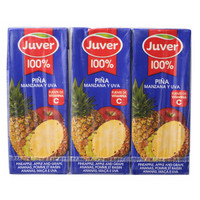 Juver 真维 100%系列 葡萄苹果菠萝汁 200ml*3盒