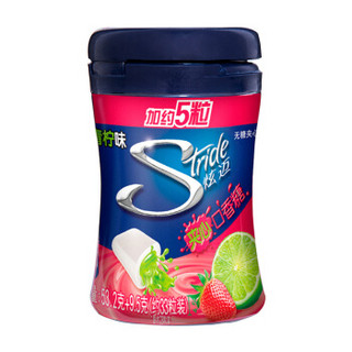 Stride 炫迈 无糖夹心口香糖 罐装 (53.2g、草莓青柠味)