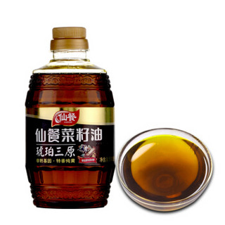 仙餐 琥珀三原 特香纯黄菜籽油 500ml