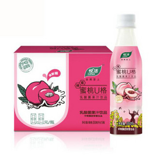  Lohas 悦活 蜜桃U格 乳酸菌果汁饮品 350ml*15瓶