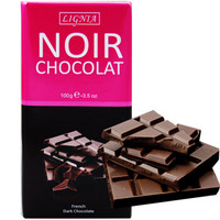 法国进口 利尼雅经典黑巧克力100g *10件