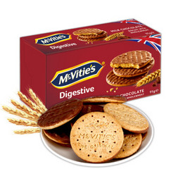 Mcvitie's 麦维他 全麦消化饼干 牛奶巧克力 91g *16件