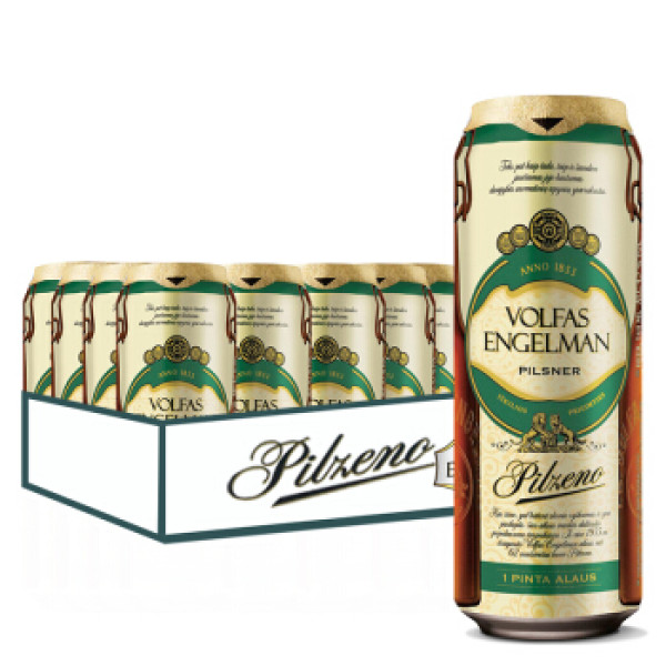 volfas engelman 沃夫狼 大麦黄啤酒 568ml*24罐