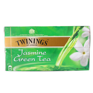 TWININGS 川宁 绿茶 茉莉花绿茶 波兰进口茶叶 下午茶冷泡茶 25袋*1.8g 盒装