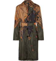 DRIES VAN NOTEN 男士大理石印花风衣
