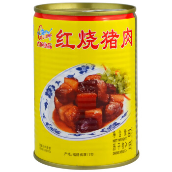 gulong古龙肉罐头红烧猪肉397g9件
