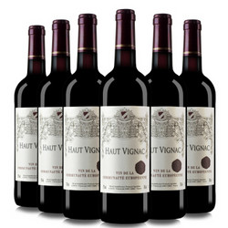 法国进口红酒 尚威雅克(HAUT VIGNAC)洛亚风情干红葡萄酒 750ml*6瓶 整箱装 *2件
