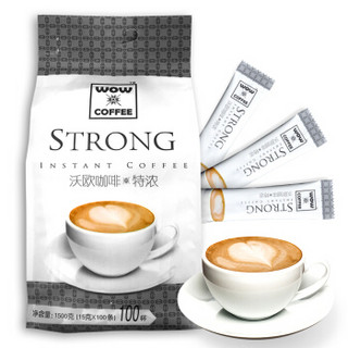 wow coffee 沃欧咖啡 速溶系列 特浓速溶咖啡 (1500g、袋装、100条)