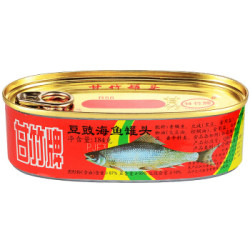 广东 甘竹 鱼罐头 豆豉海鱼184g *2件