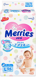 Merries 妙而舒 婴儿纸尿裤 (L、54片)