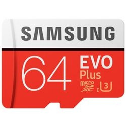 SAMSUNG 三星 EVO Plus MicroSDXC UHS-I U3 Class10 TF存储卡 64GB