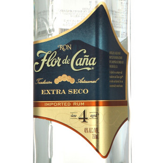 Flor de Cana 富佳娜  Extra Seco 极干4年朗姆酒 750ml 富佳娜（Flor de Cana）洋酒 橡木桶陈（Extra Seco）极干4年 朗姆酒 750ml