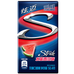 炫迈（Stride）无糖口香糖水蜜西瓜味28片50.4g 新老包装随机发货