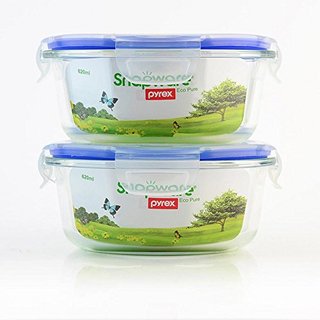 Snapware 康宁扣 四面锁扣保圆形鲜盒 620ml*2个+保温包