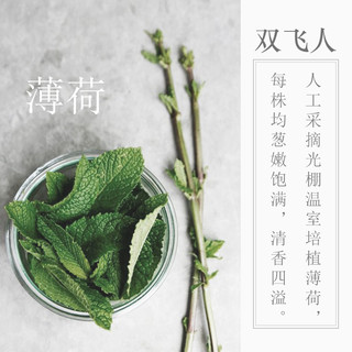 双飞人薄荷止痒爽水花露水上课熬夜防瞌睡居家防困常备含75%酒精 50ml/瓶