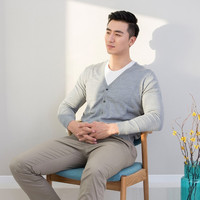 小米有品 紫易 男士V领羊毛开衫
